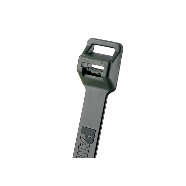 Cable Tie, 34-1/2 in L, 10 in Max Bundle Dia., Black, Nylon 6/6, 250 lb Strength, 25 PK